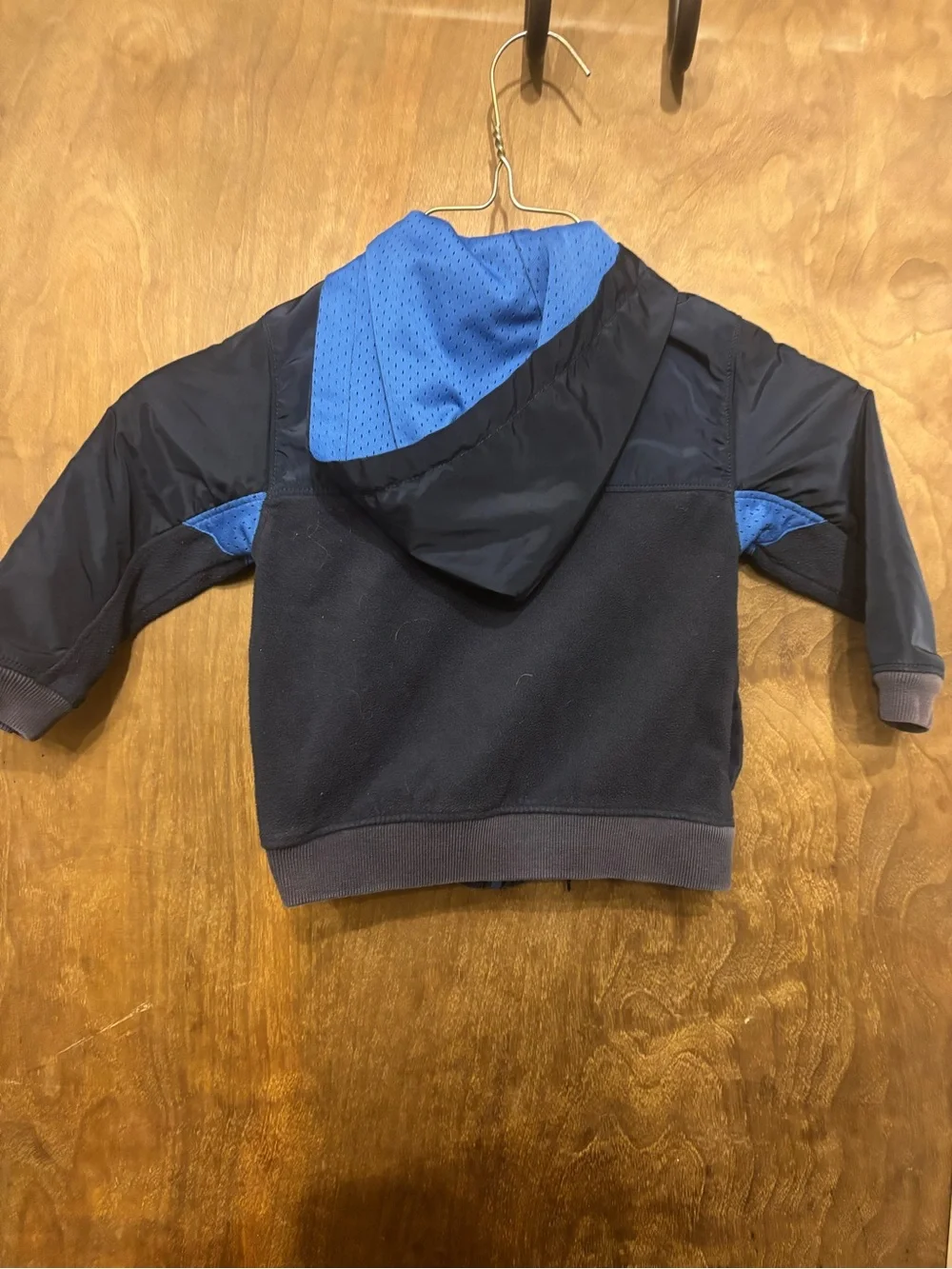 OshKosh B'gosh Navy Jacket with Bright Blue Hood Lining